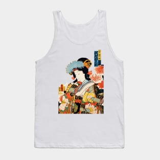 Traditional Japanese Woman Painting Tank Top